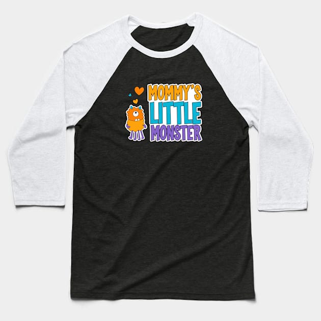 Mommy's Little Monster Baseball T-Shirt by Green Bean Design